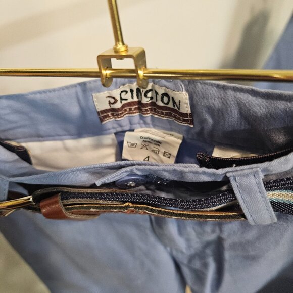 Prinston Chinos Boys Blue Pants w Belt US 8 - Picture 2 of 5